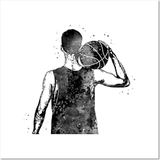 Basketball Player Male with Ball Posters and Art